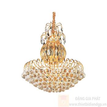 Đèn chùm pha lê cao cấp Ø600*H600+400, E14*10 lamp, 163 crystals NC 9092